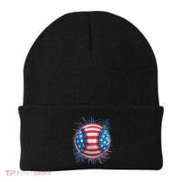 USA American Flag Firework Baseball Beanie thumb 0