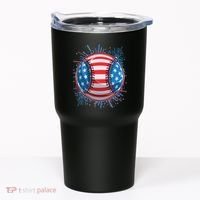 USA American Flag Firework Baseball Tumbler thumb 0