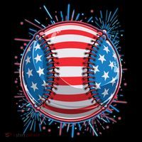 USA American Flag Firework Baseball Toddler Hoodie thumb 2