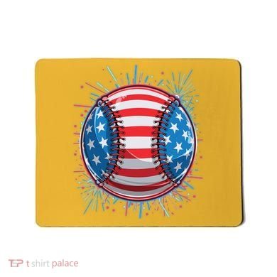 USA American Flag Firework Baseball Mousepad