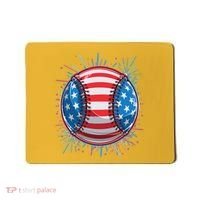 USA American Flag Firework Baseball Mousepad thumb 0
