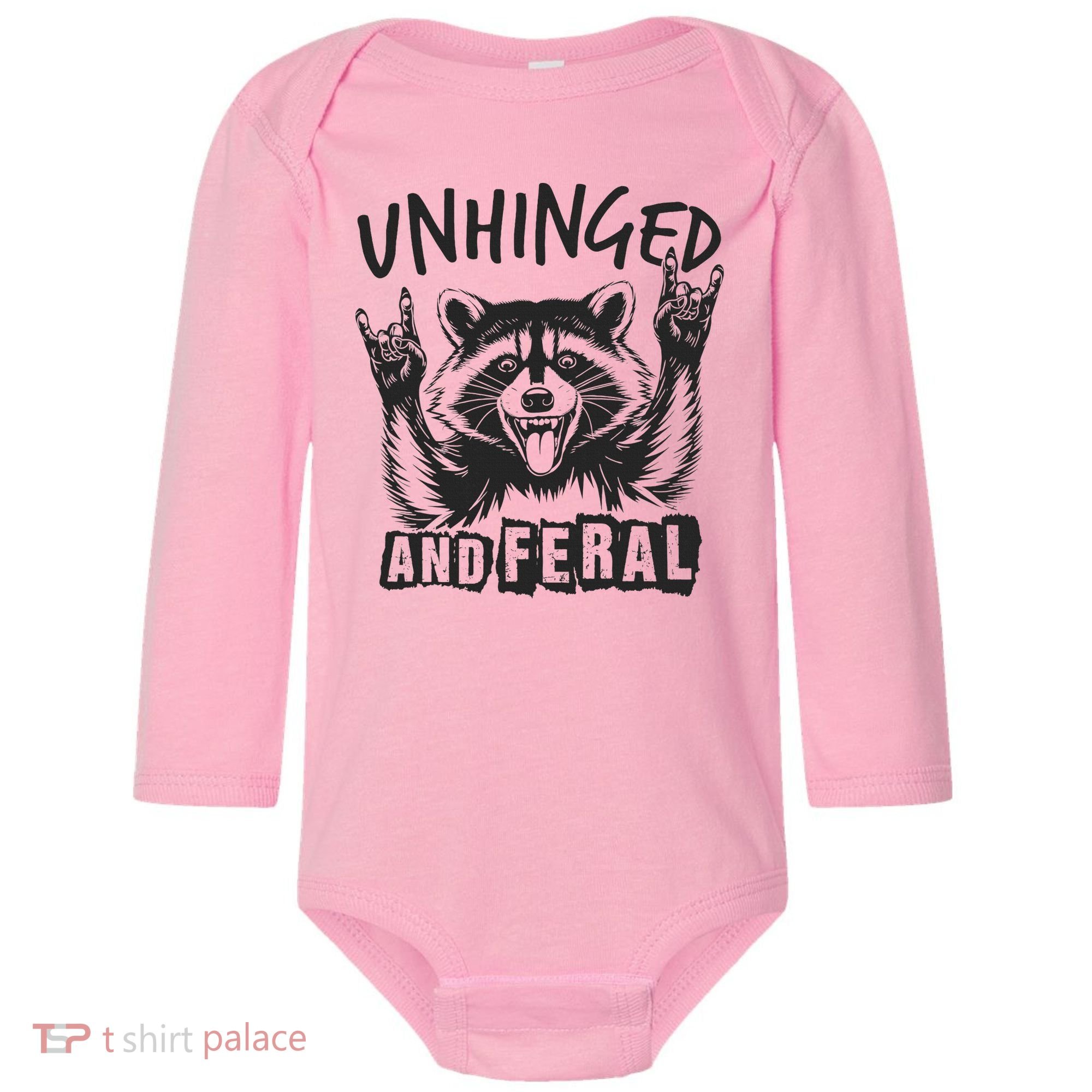 Unhinged and Feral Raccoon  Baby Long Sleeve Bodysuit