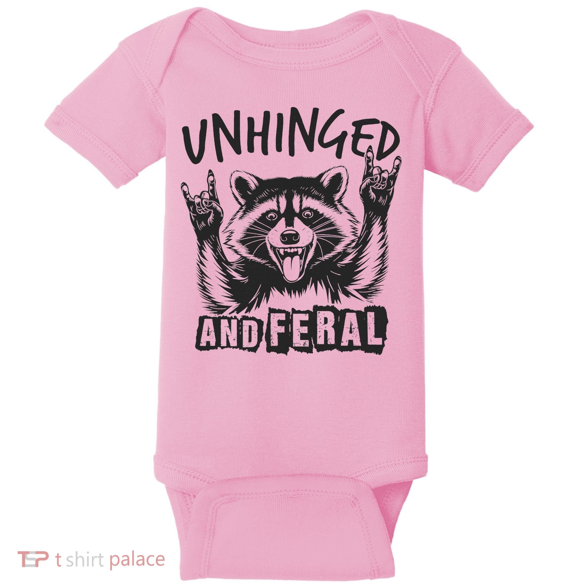 Unhinged and Feral Raccoon  Baby Bodysuit