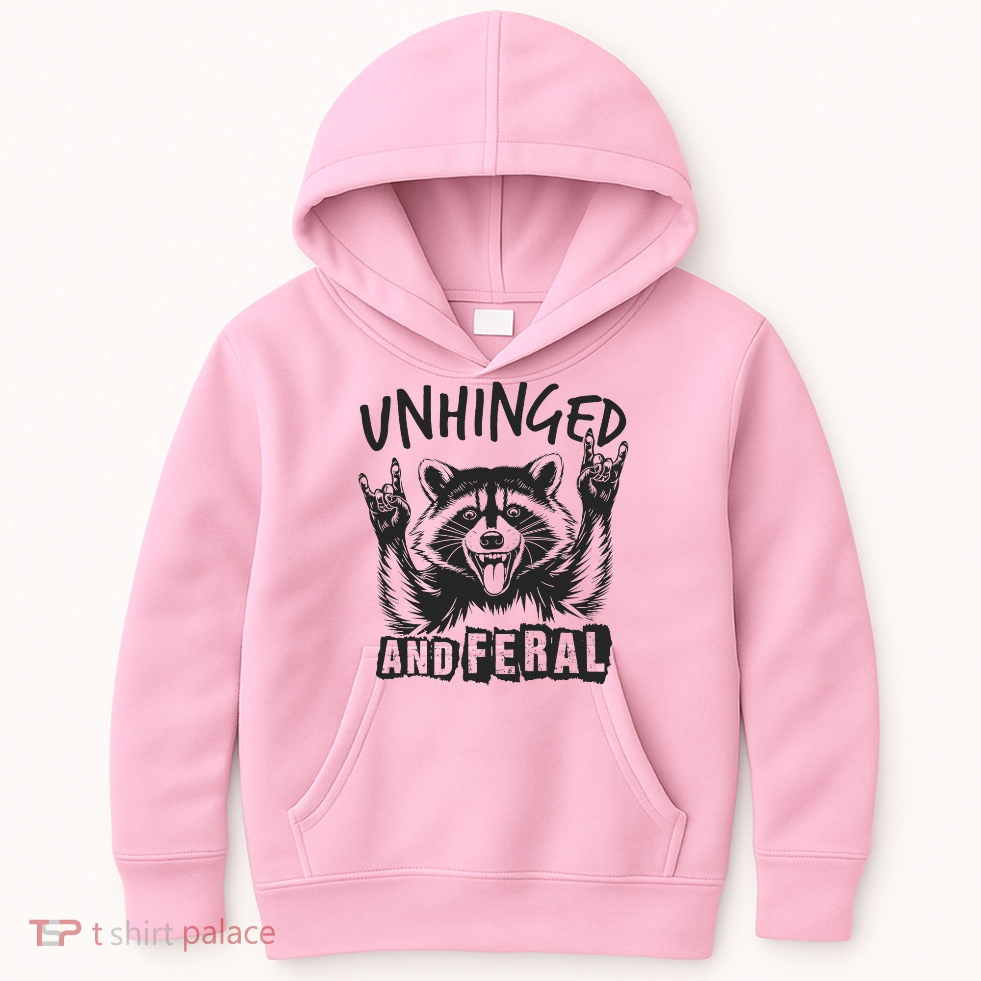 Unhinged and Feral Raccoon  Kids Hoodie