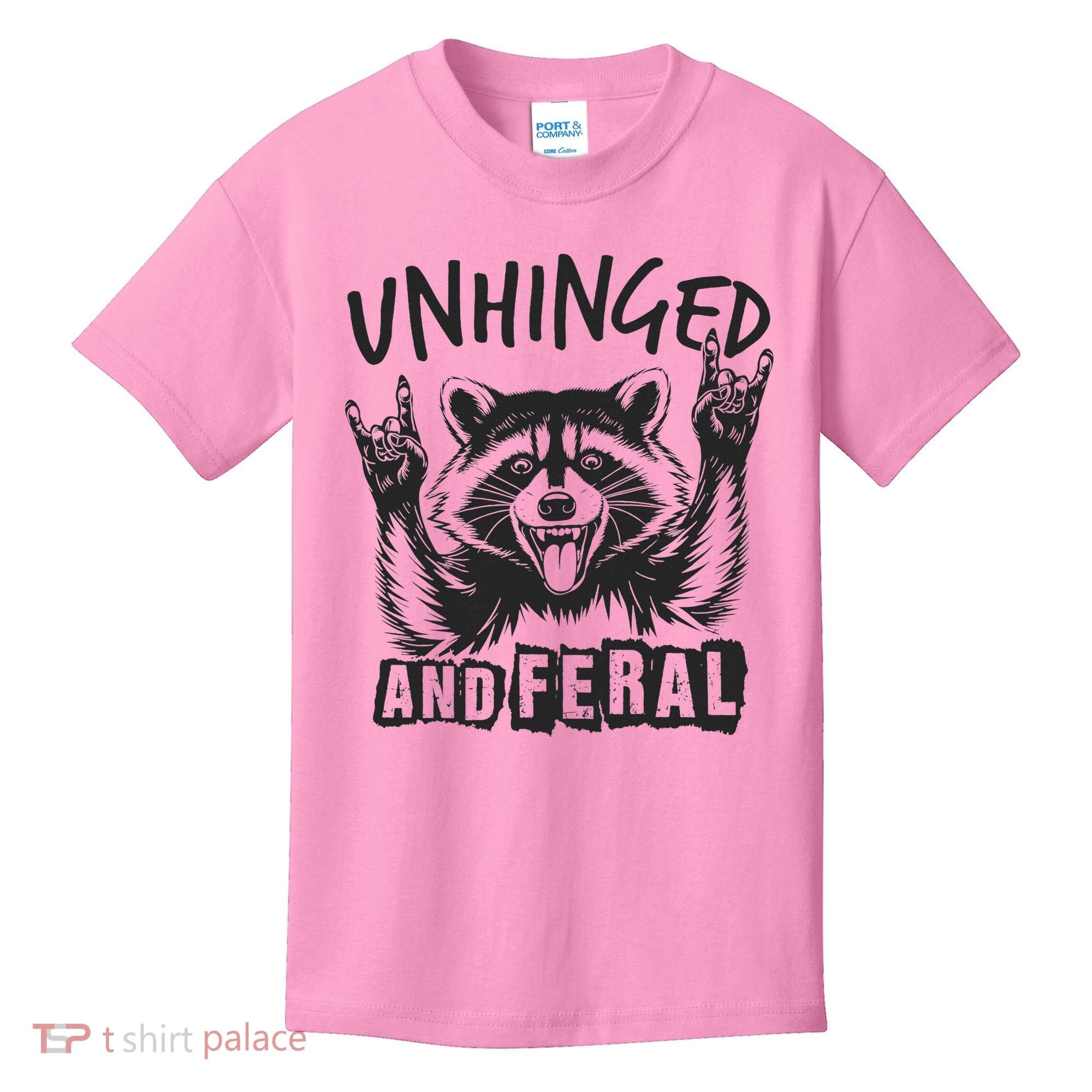 Unhinged and Feral Raccoon  Kids T-Shirt