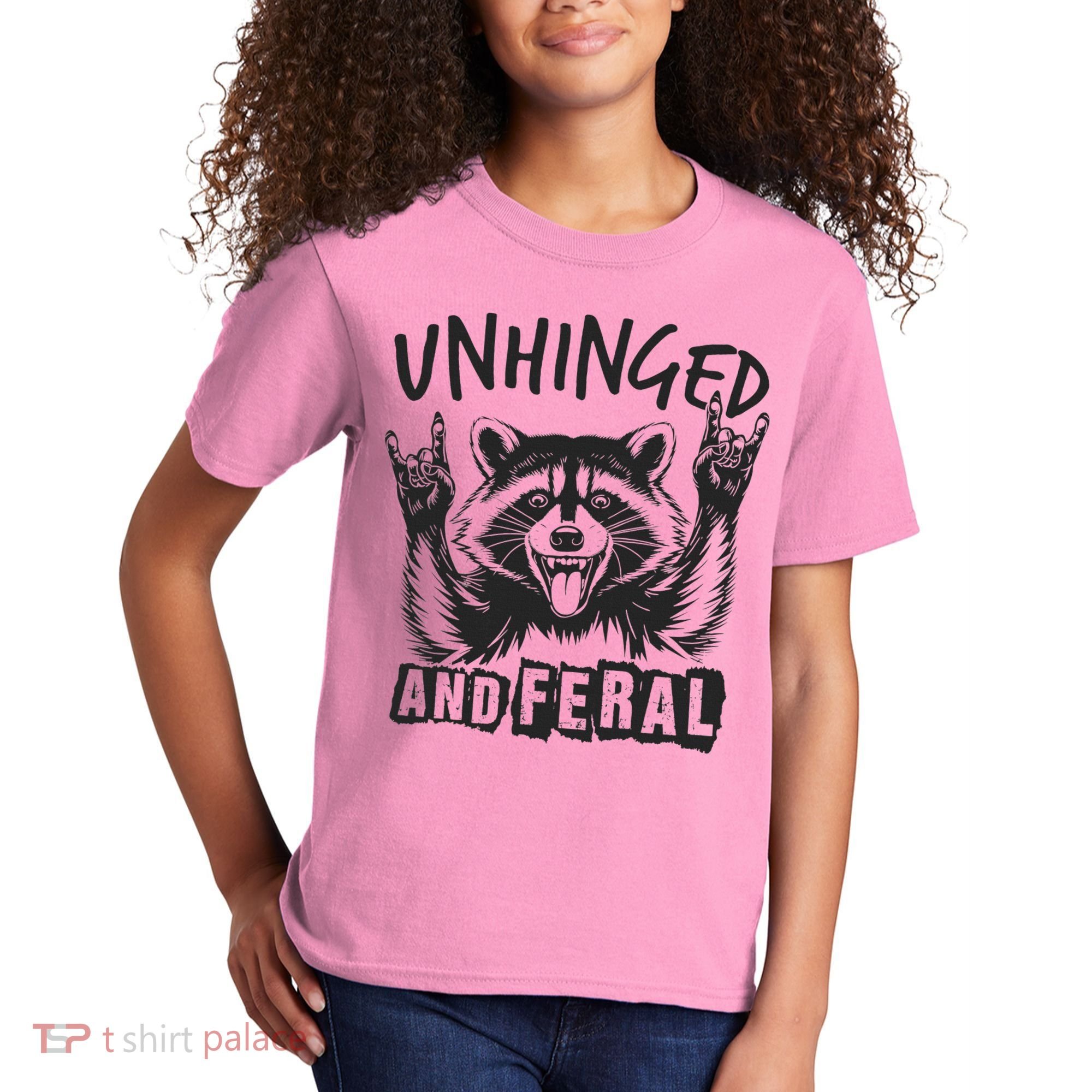 Unhinged and Feral Raccoon  Kids T-Shirt