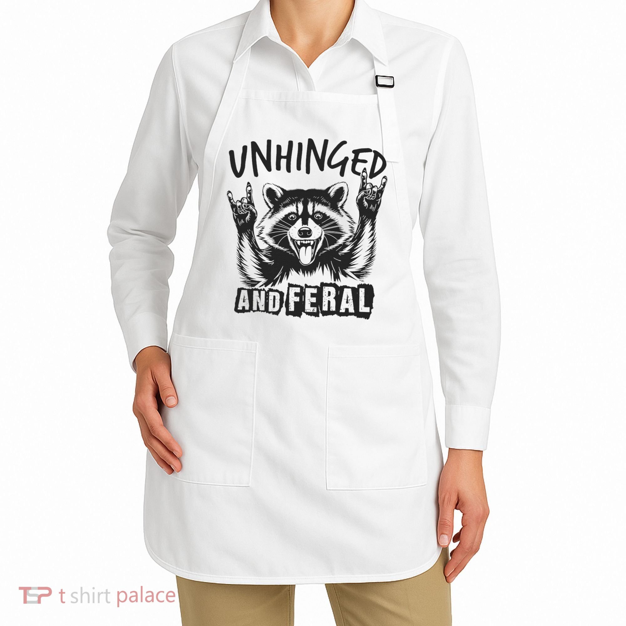 Unhinged and Feral Raccoon  Apron