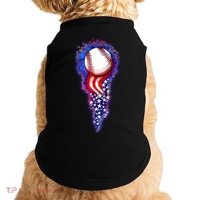USA American Flag Baseball Star Comet Doggie Tank
