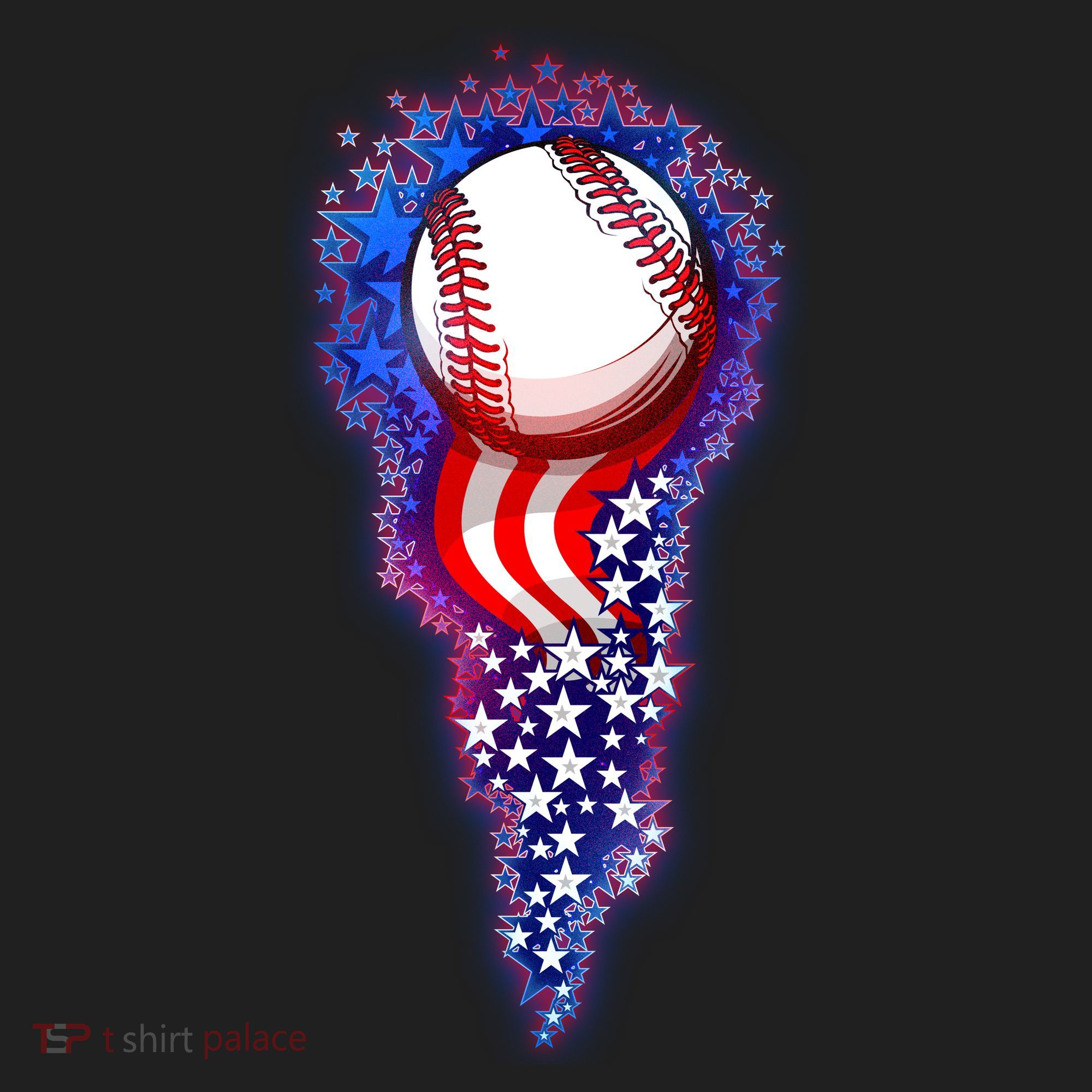 USA American Flag Baseball Star Comet Beanie
