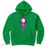 USA American Flag Baseball Star Comet Hoodie thumb 0