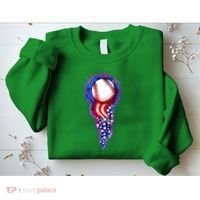 USA American Flag Baseball Star Comet Sweatshirt thumb 2