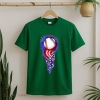 USA American Flag Baseball Star Comet T-Shirt thumb 2