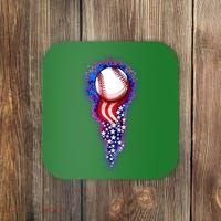 USA American Flag Baseball Star Comet Coaster thumb 0