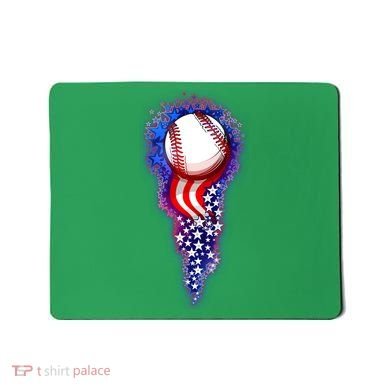 USA American Flag Baseball Star Comet Mousepad
