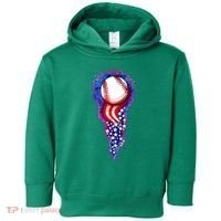 USA American Flag Baseball Star Comet Toddler Hoodie thumb 0