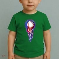 USA American Flag Baseball Star Comet Toddler T-Shirt thumb 2