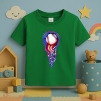 USA American Flag Baseball Star Comet Toddler T-Shirt thumb 3