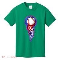 USA American Flag Baseball Star Comet Kids T-Shirt thumb 0