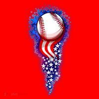 USA American Flag Baseball Star Comet Santa Hat thumb 1