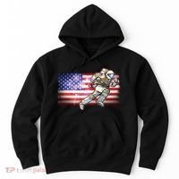 USA American Flag 4th Of July Fireworks Astronaut Hoodie thumb 0
