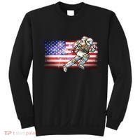 USA American Flag 4th Of July Fireworks Astronaut Sweatshirt thumb 0