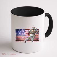 USA American Flag 4th Of July Fireworks Astronaut Coffee Mug thumb 1