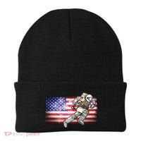 USA American Flag 4th Of July Fireworks Astronaut Beanie thumb 0
