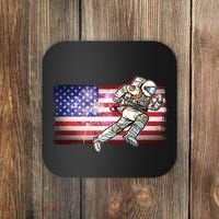 USA American Flag 4th Of July Fireworks Astronaut Coaster thumb 0