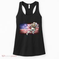USA American Flag 4th Of July Fireworks Astronaut Women's Tank Top thumb 0