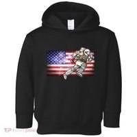 USA American Flag 4th Of July Fireworks Astronaut Toddler Hoodie thumb 0