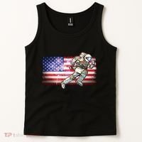 USA American Flag 4th Of July Fireworks Astronaut Tank Top thumb 2