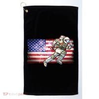 USA American Flag 4th Of July Fireworks Astronaut Golf Towel thumb 0