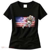 USA American Flag 4th Of July Fireworks Astronaut Women's T-Shirt thumb 0