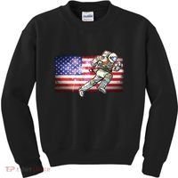 USA American Flag 4th Of July Fireworks Astronaut Kids Sweatshirt thumb 0