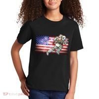 USA American Flag 4th Of July Fireworks Astronaut Kids T-Shirt thumb 2