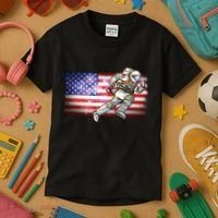 USA American Flag 4th Of July Fireworks Astronaut Kids T-Shirt thumb 3
