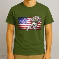 USA American Flag 4th Of July Fireworks Astronaut T-Shirt thumb 3