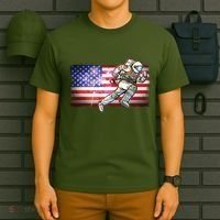 USA American Flag 4th Of July Fireworks Astronaut T-Shirt thumb 6