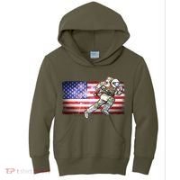 USA American Flag 4th Of July Fireworks Astronaut Kids Hoodie thumb 0