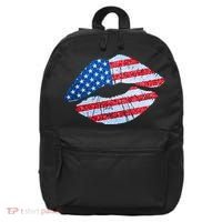 USA American Flag Sparkle Lip Makeup 16 in Basic Backpack thumb 0