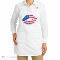 USA American Flag Sparkle Lip Makeup Apron thumb 2