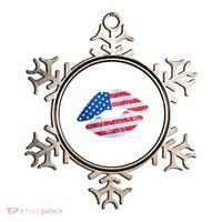 USA American Flag Sparkle Lip Makeup Ornament thumb 0