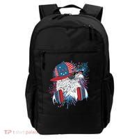 USA American Flag Fireworks Hip Hop Headphones Eagle Backpack thumb 0