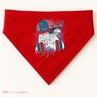 USA American Flag Fireworks Hip Hop Headphones Eagle USA-Made Doggie Bandana thumb 0