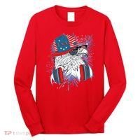 USA American Flag Fireworks Hip Hop Headphones Eagle Long Sleeve Shirt thumb 0