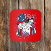 USA American Flag Fireworks Hip Hop Headphones Eagle Coaster thumb 0