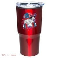 USA American Flag Fireworks Hip Hop Headphones Eagle Tumbler thumb 0
