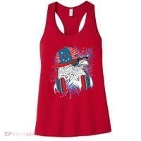 USA American Flag Fireworks Hip Hop Headphones Eagle Women's Tank Top thumb 0