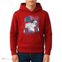 USA American Flag Fireworks Hip Hop Headphones Eagle Kids Hoodie thumb 4