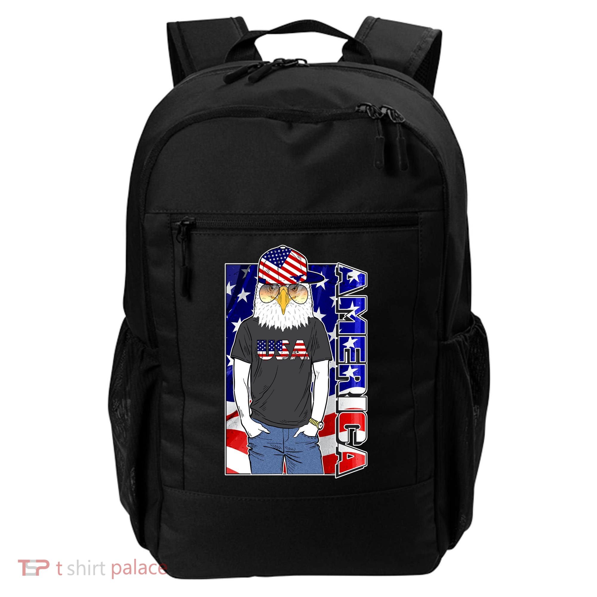 USA America Flag Hip Hop Eagle Backpack